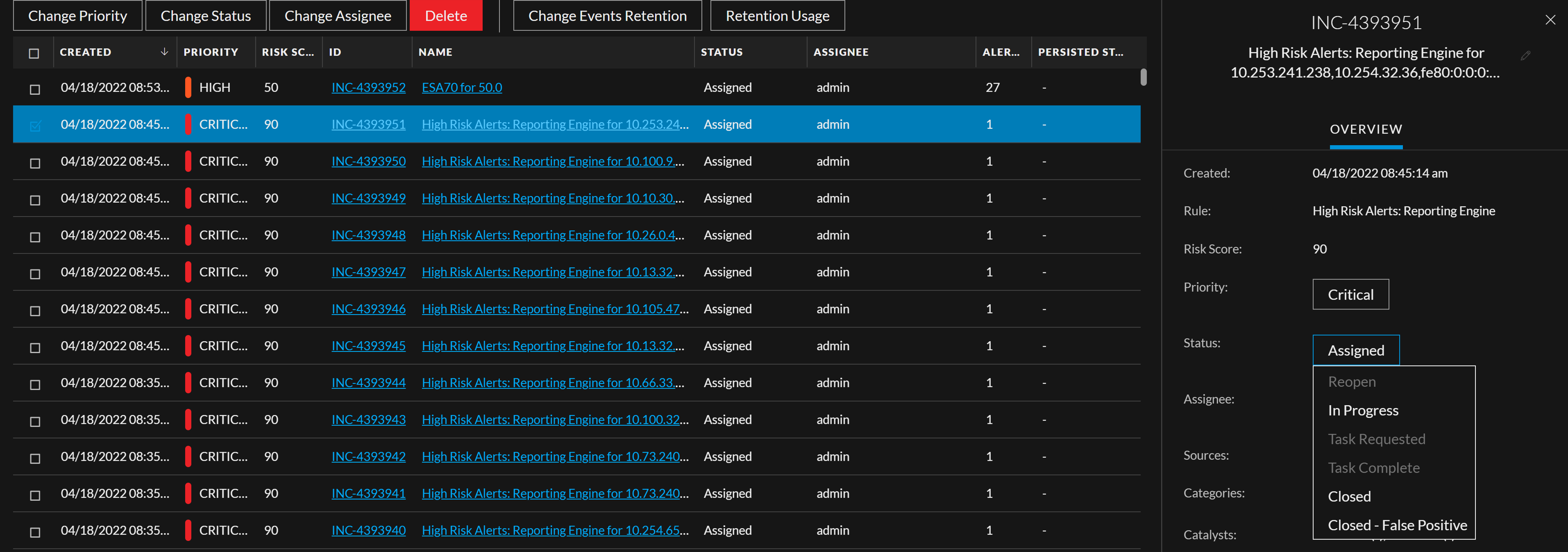 netwitness_change_status_single_incident_invalid_status_gray_out.png